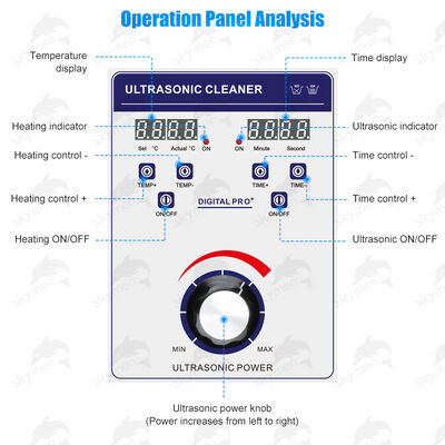 Skymen JP-120ST 38L Высокопроизводительный цифровой промышленный ультразвуковой очиститель с резервуаром из нержавеющей стали для блока фильтра DPF