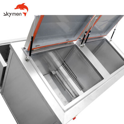 135L Industrial Double Groove Ultrasonic Cleaner Drying Mold Metal Oil Rust Degreasing Bath Cleaning Machine