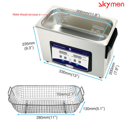 подогреватель 200W ванна SUS304 Benchtop 1,19 галлонов ультразвуковая для шестерни
