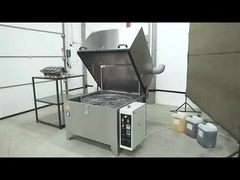 Машина для распыления с вращающейся корзиной для очистки блока двигателя